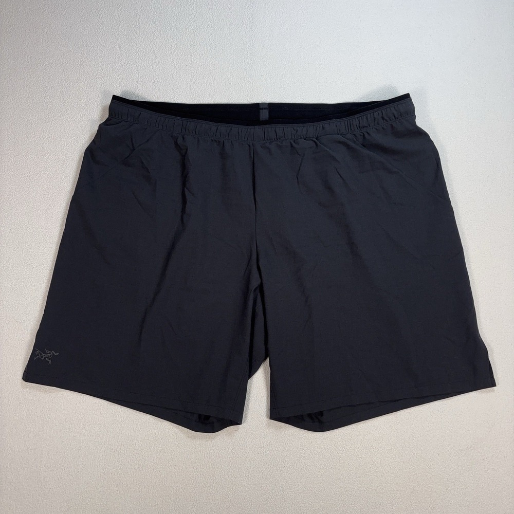 Arc'teryx Norvan 9" Shorts Men's 2XL Gray Drawstring Logo Stretch Gym Workout
